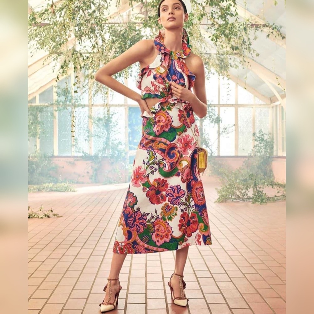 NWOT Zimmermann The Lovestruck Tie Back Midi Dress